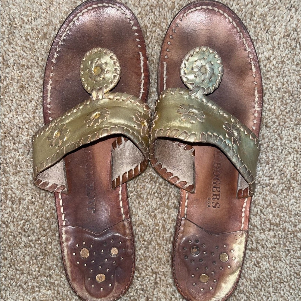 Jack Rogers Metallic Sandals